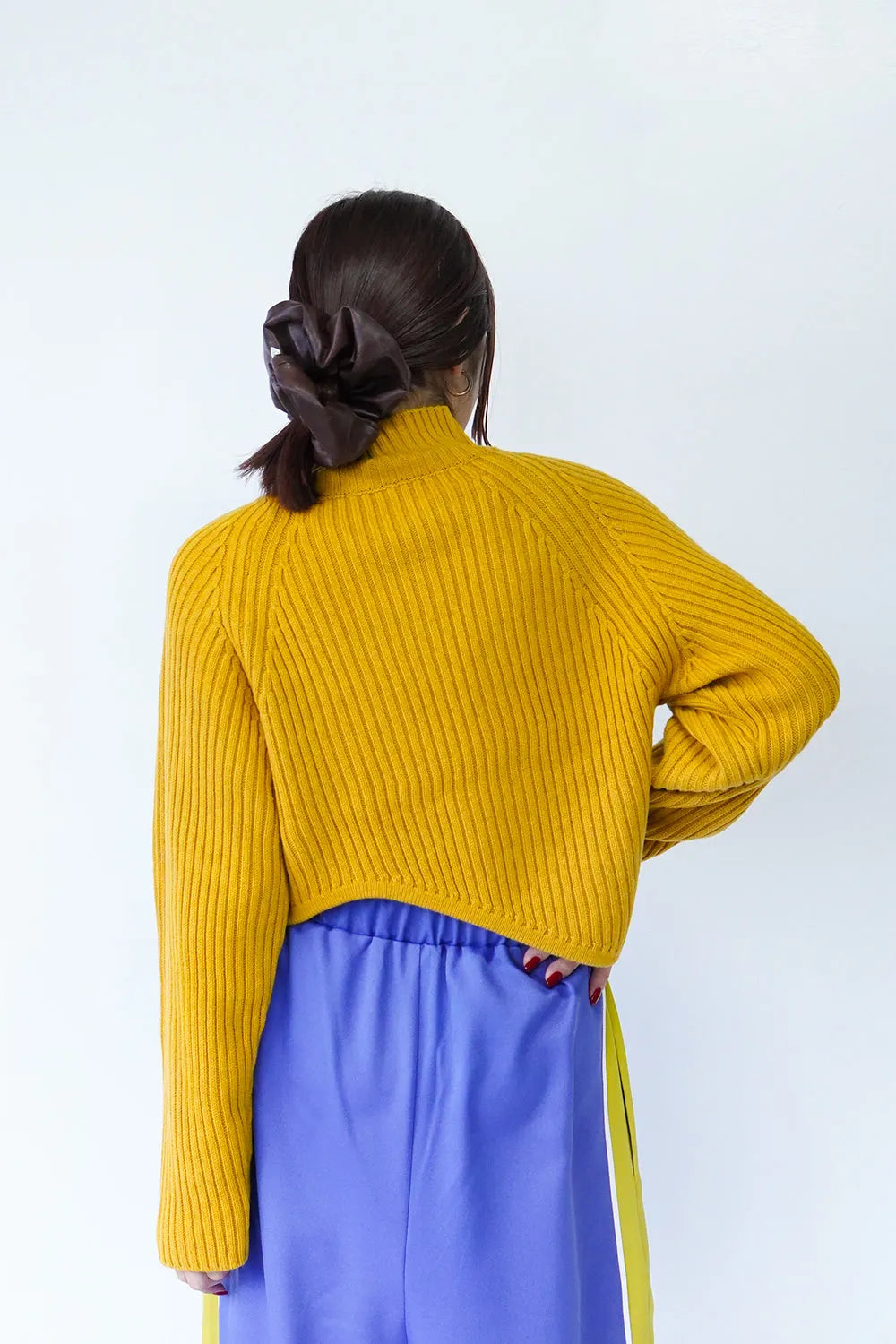 【ante aciem】アシンメトリーリブニット