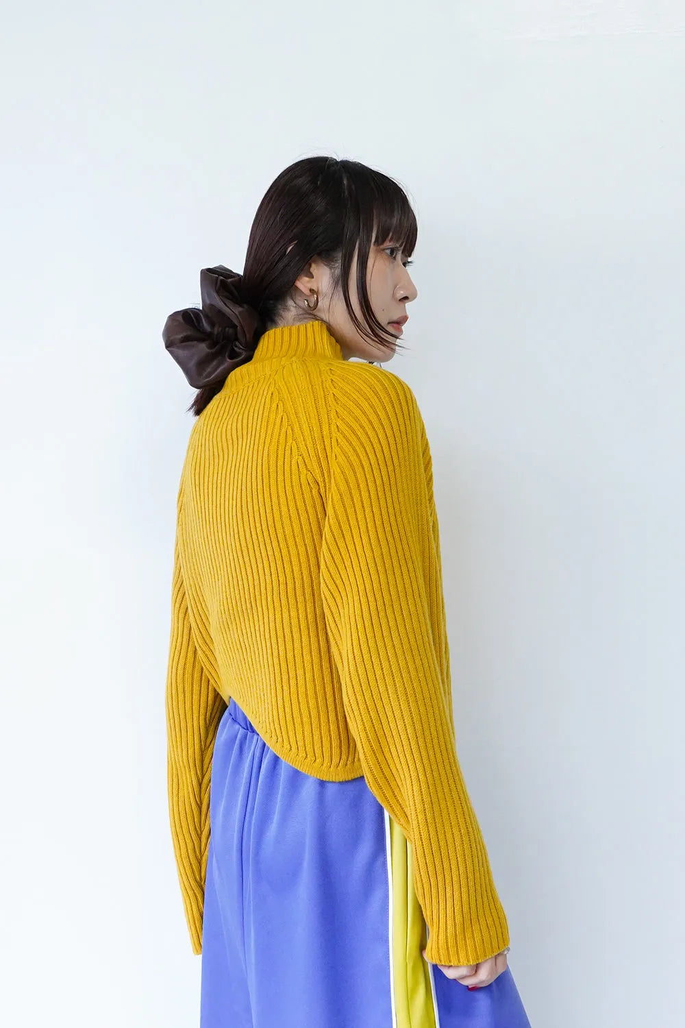 【ante aciem】アシンメトリーリブニット