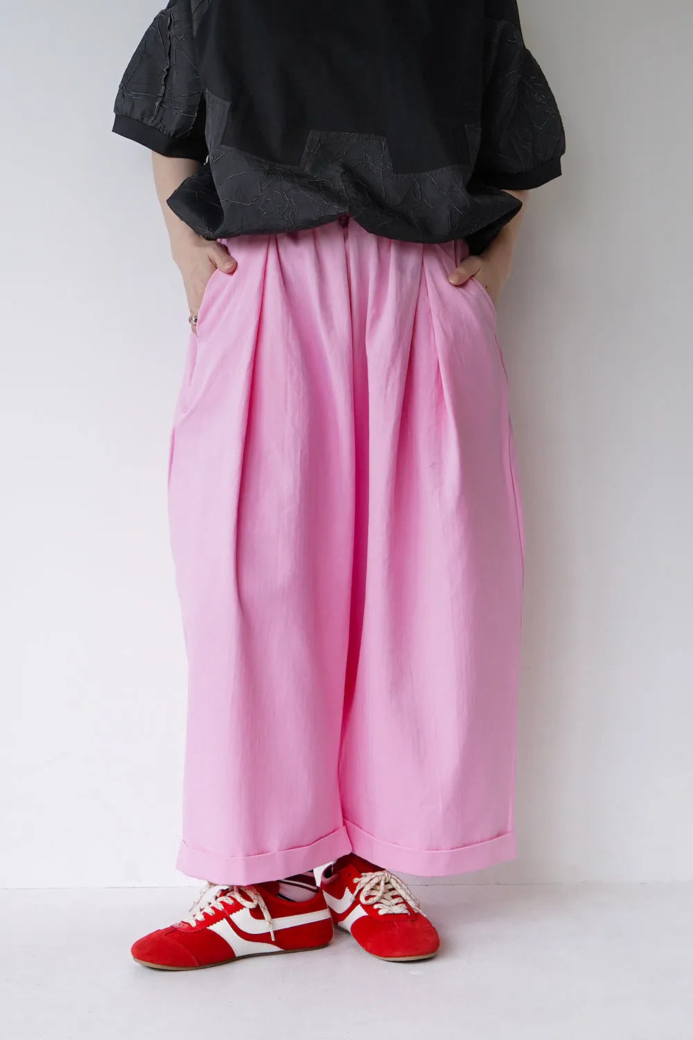 カラータックワイドパンツ