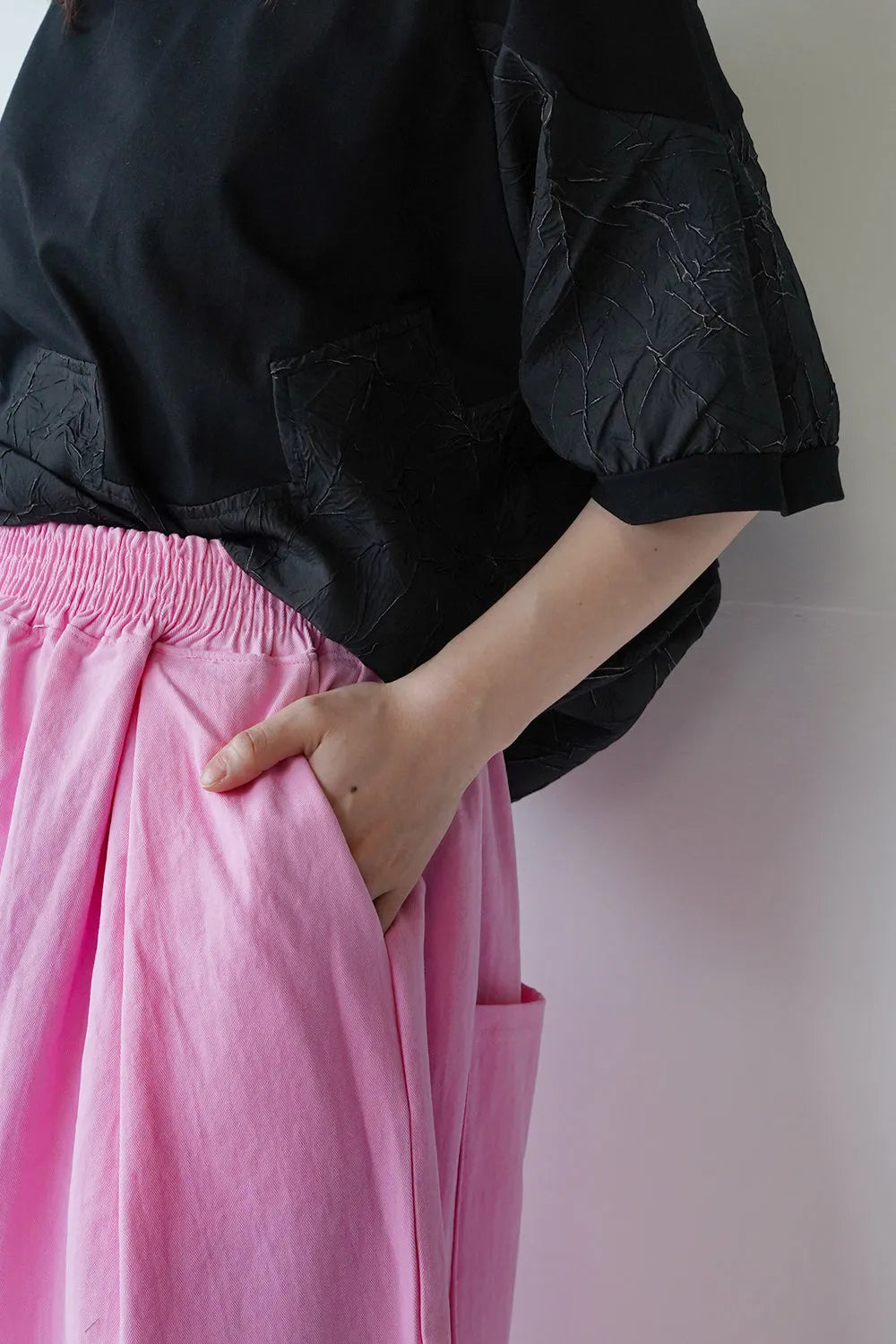 カラータックワイドパンツ