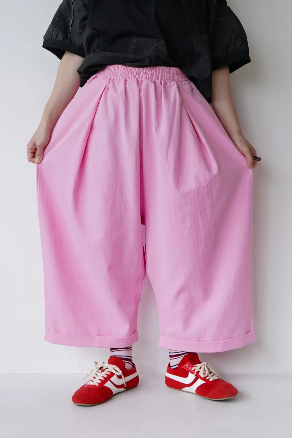 カラータックワイドパンツ