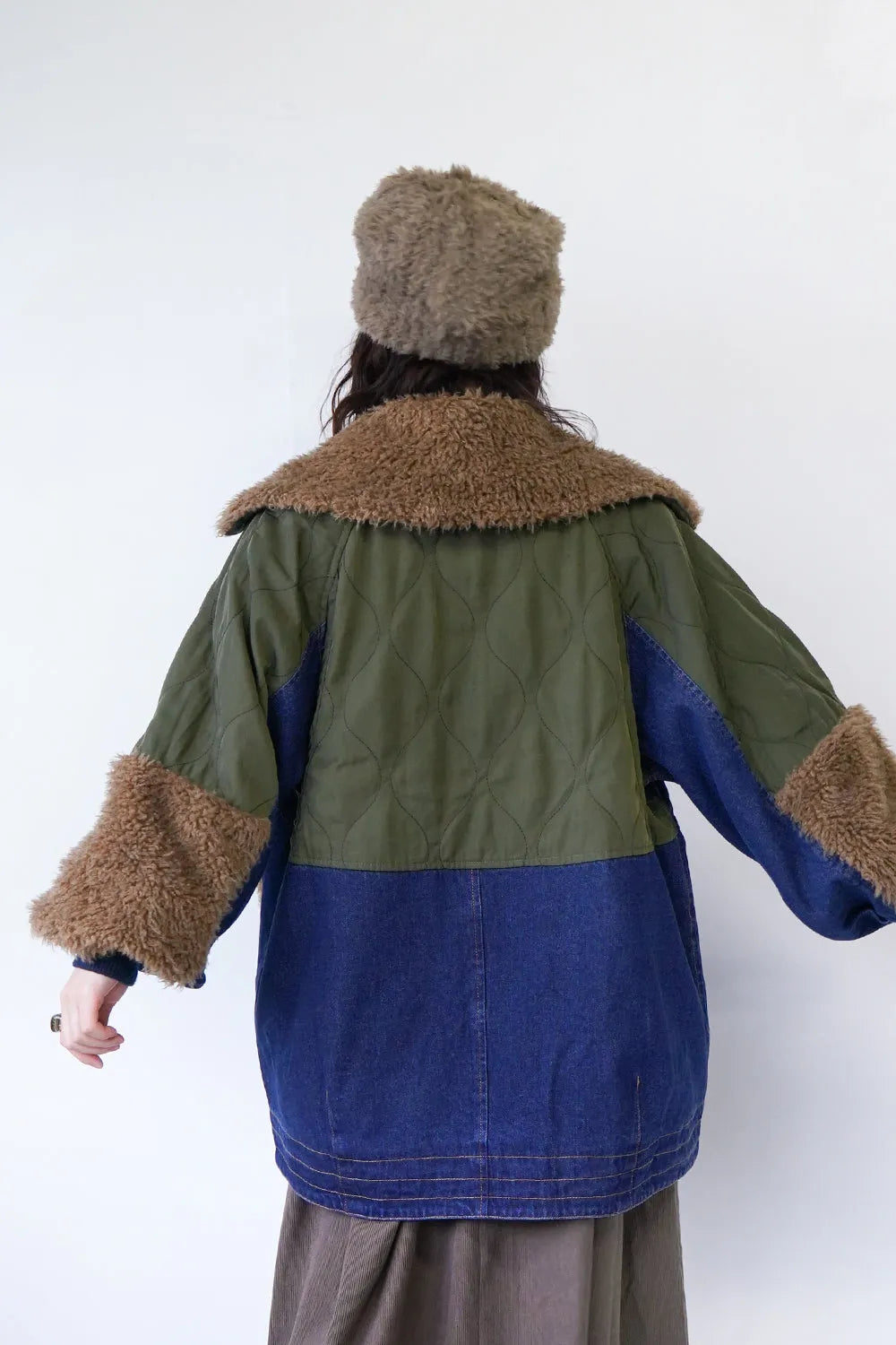 ボアMIXデニムジャケット