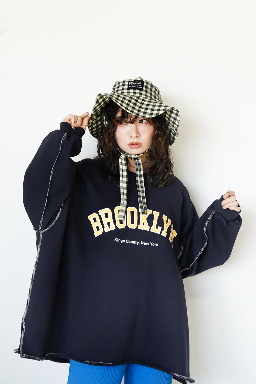 日本未入荷 YSO★きのこポップ・ギンガムリボンルームウェア 事務服 制服 ENJOY エンジョイ オフィス カーシーカシマ