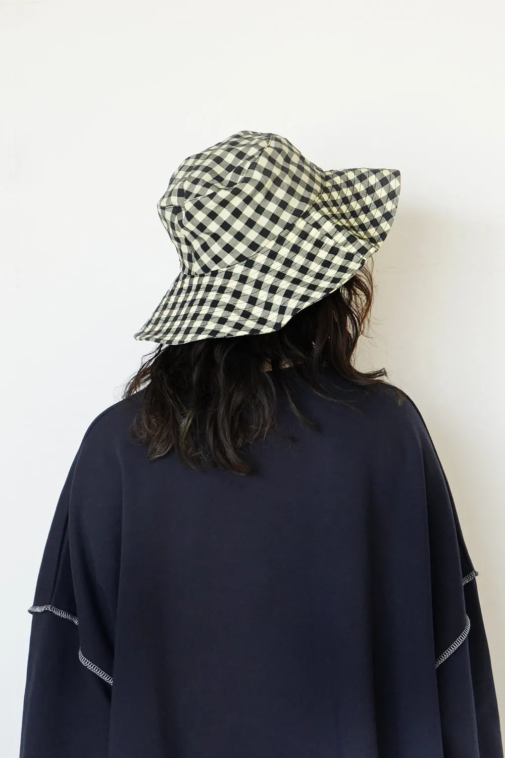 ギンガムチェックリボンハット