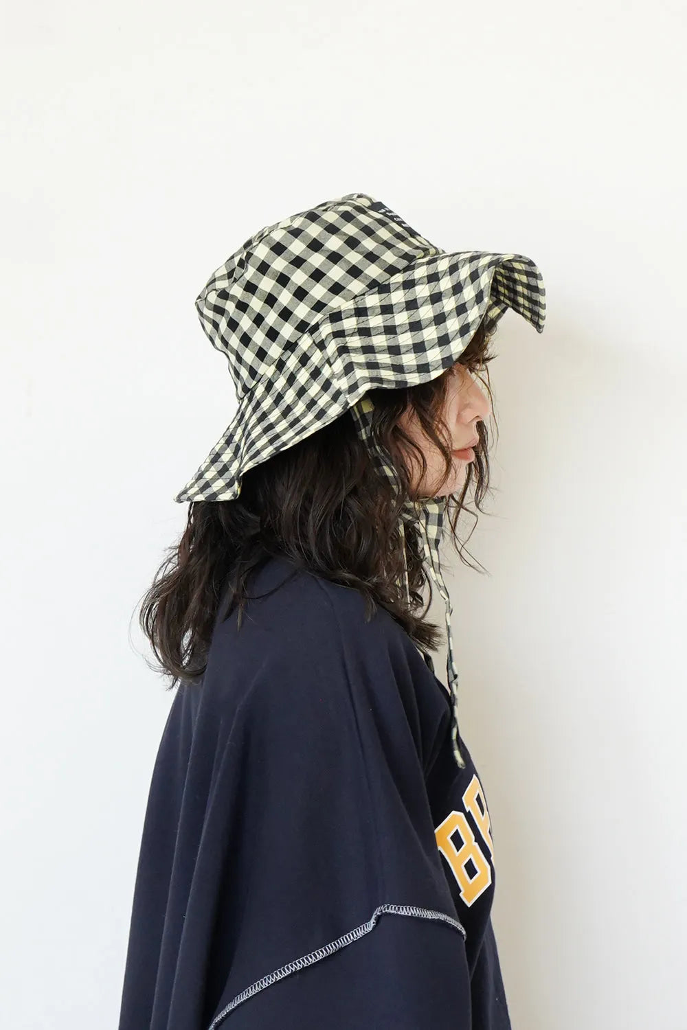 ギンガムチェックリボンハット