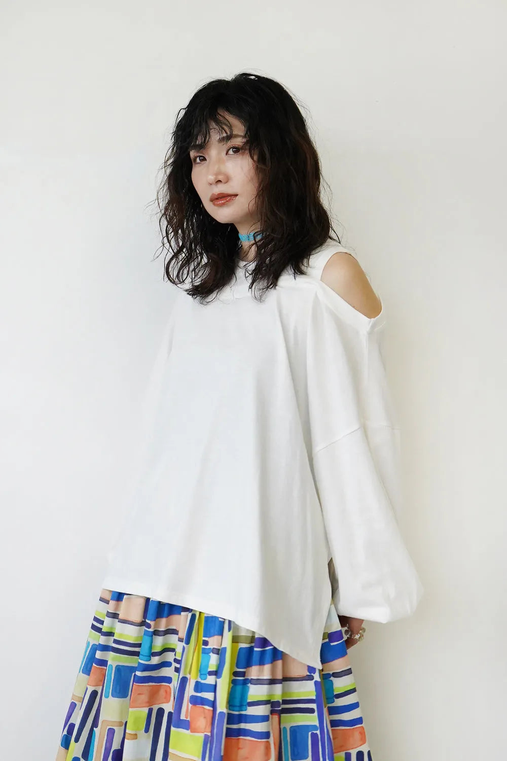 ワンショルオープンカットソー