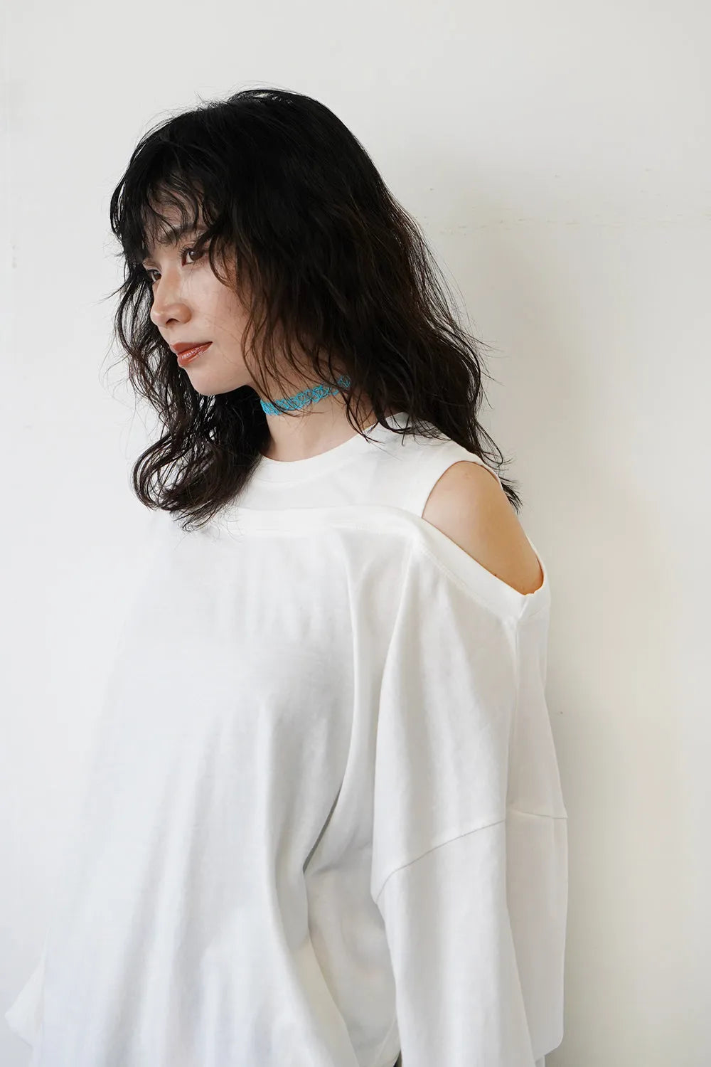 ワンショルオープンカットソー