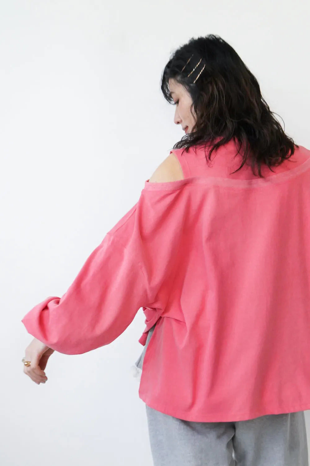 ワンショルオープンカットソー