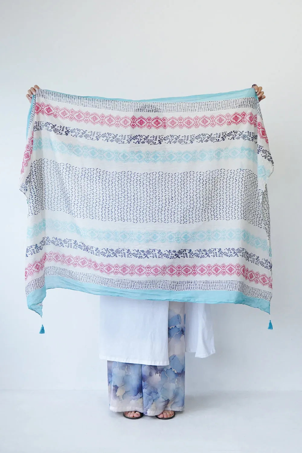 エスニック柄大判ストール