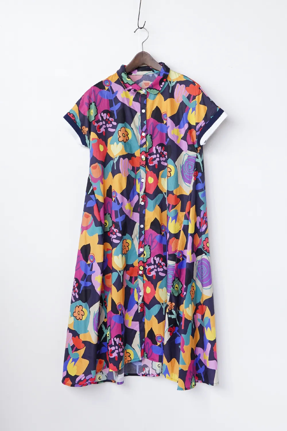 ビビッドフラワーフレアシャツワンピース – LILA & CITTA ONLINE SHOP