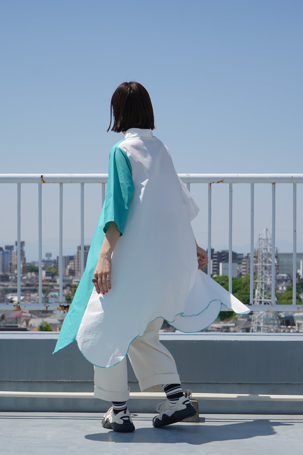 linenさま専用ページ Cotton Lurex Border Print Sleeveless Dress | Pasand by ne