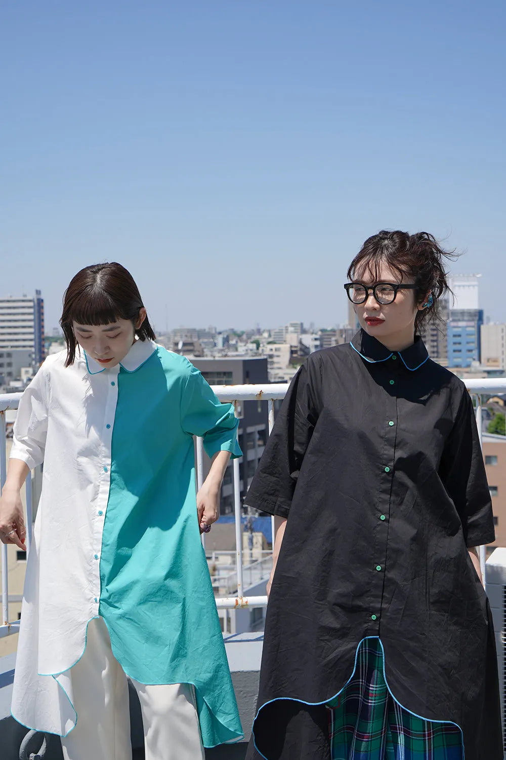 【LILA n' citta】スカラップヘムチュニックシャツ