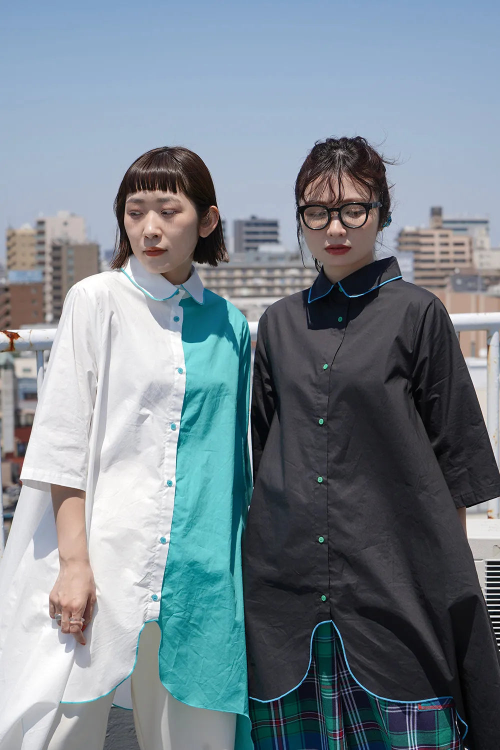 【LILA n' citta】スカラップヘムチュニックシャツ