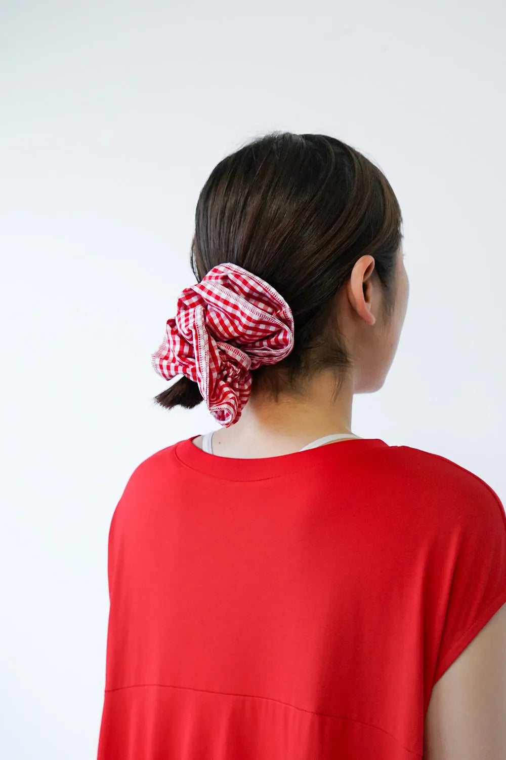 ギンガムチェックシュシュ