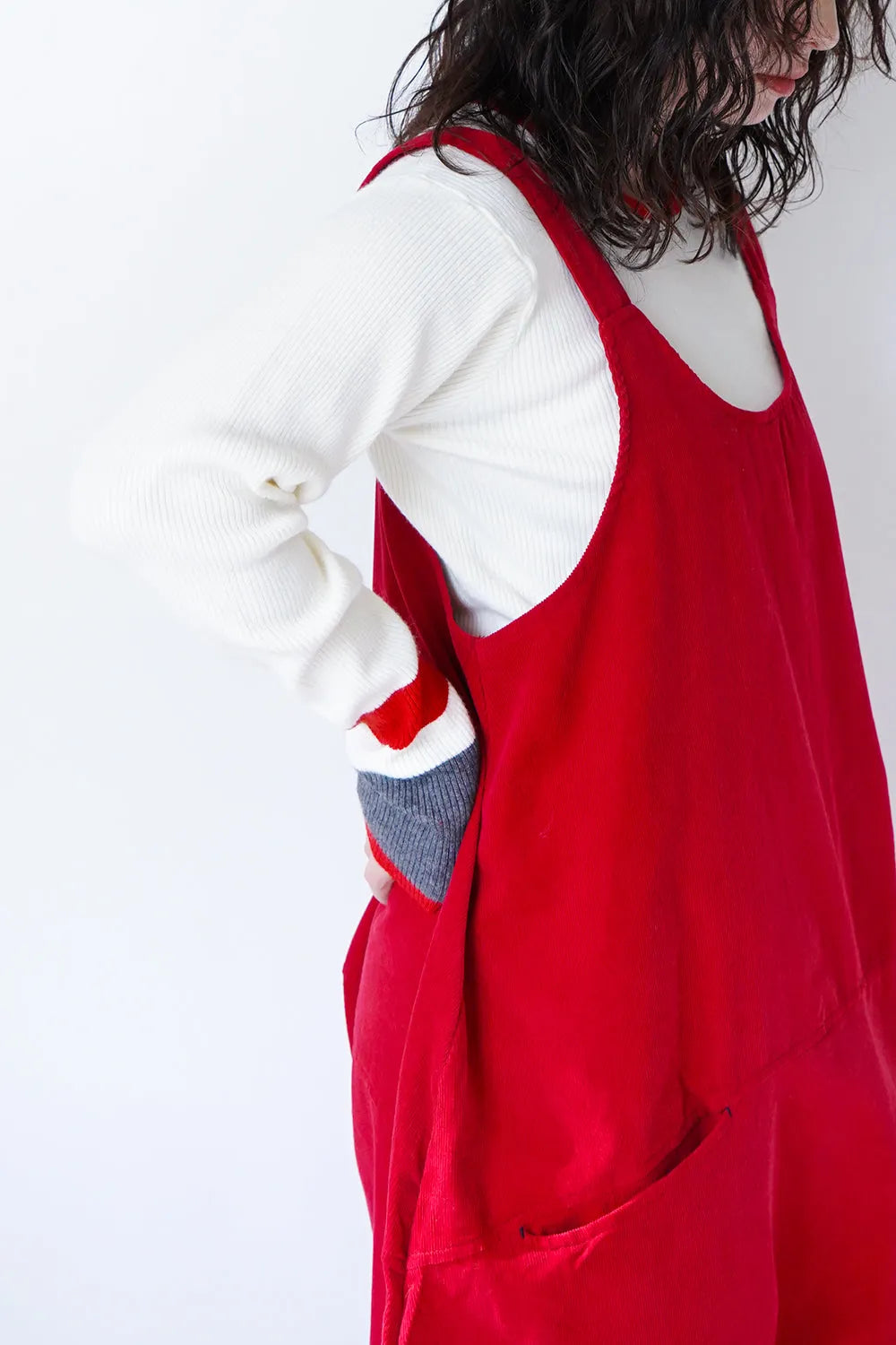 コーデュロイサルエルサロペット