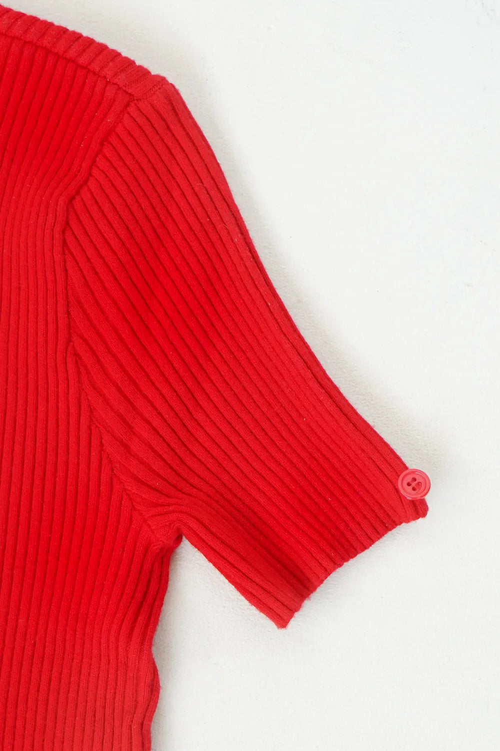 つぎはぎ配色スリーブリブニットカーディガン