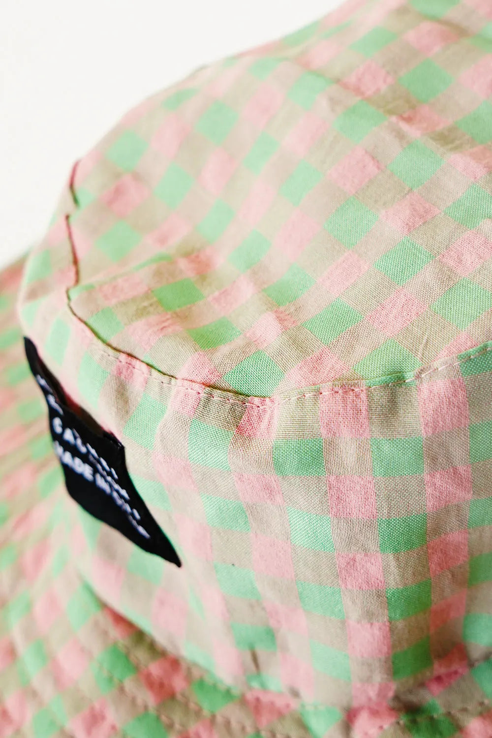 ギンガムチェックリボンハット