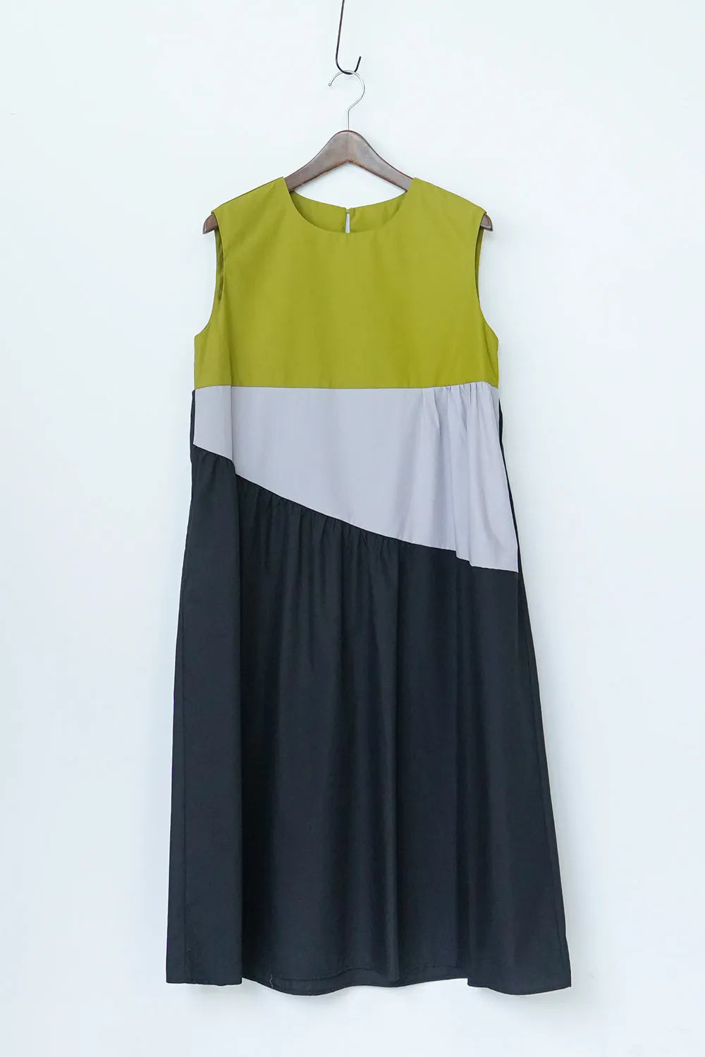 3配色ロングワンピース