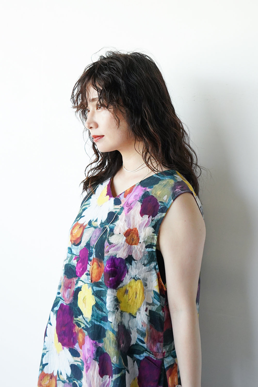 RE ARRIVAL/再入荷 – 水彩大花柄前後Vネックフレアワンピース LILA SHOP ONLINE CITTA & ワンピース