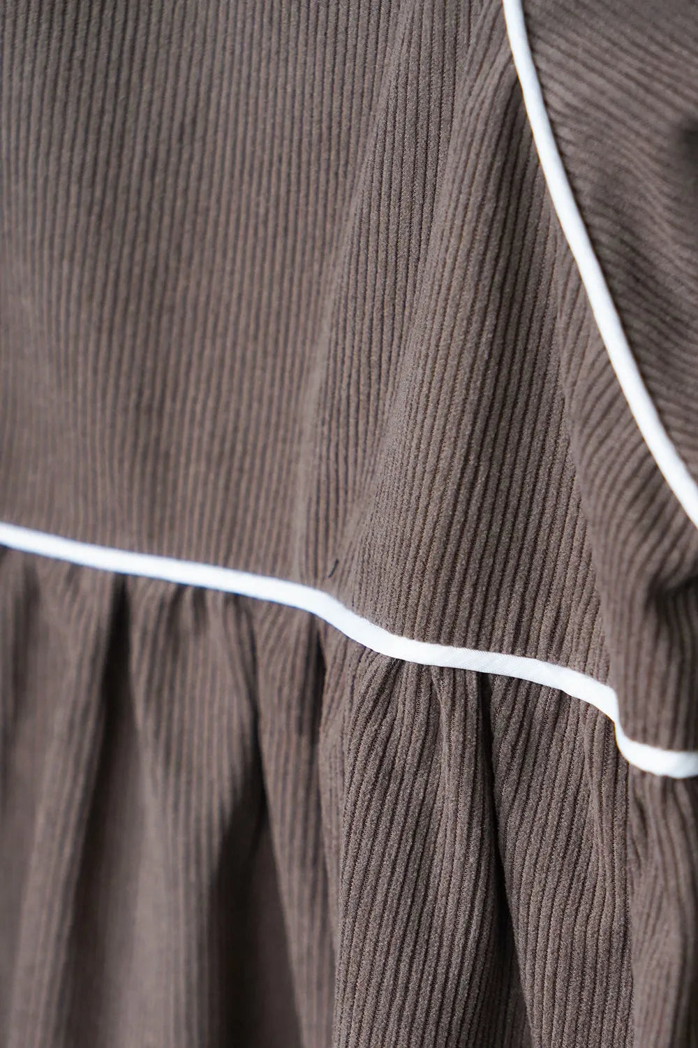 パイピング切替コーデュロイワンピース