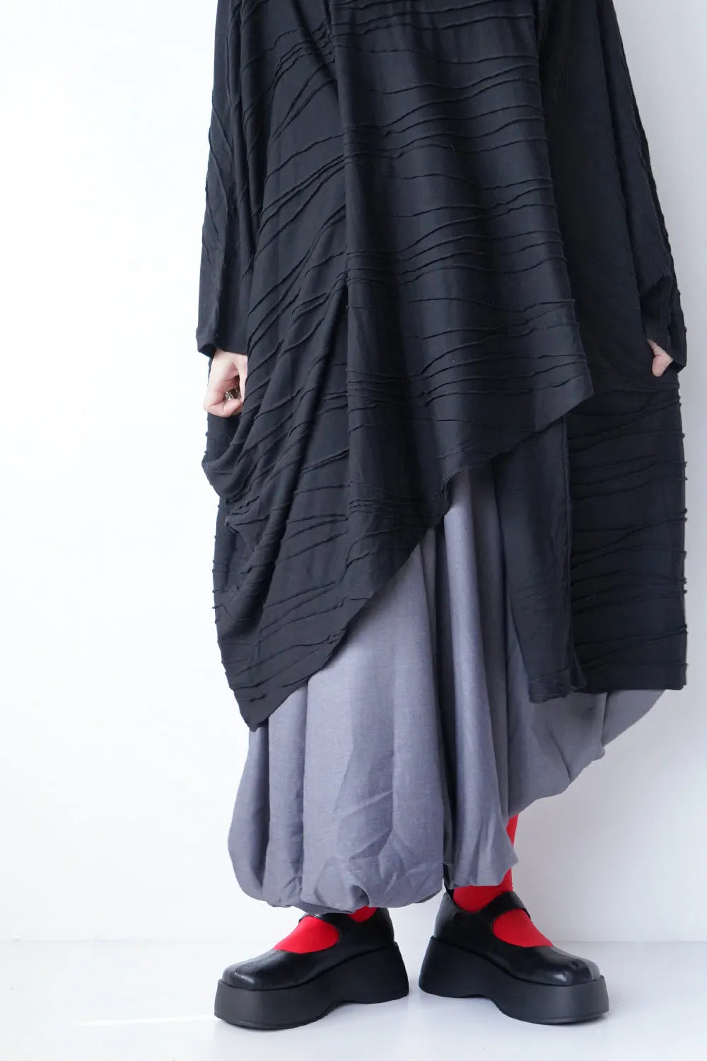 アシメヘムバルーンスカート