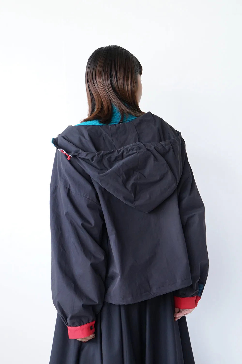 配色ダブルジップパーカ