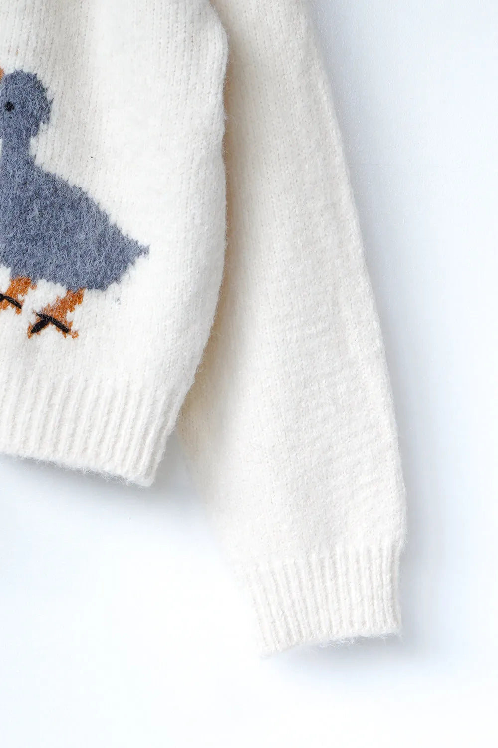 鳥柄ニットカーディガン&フードSET