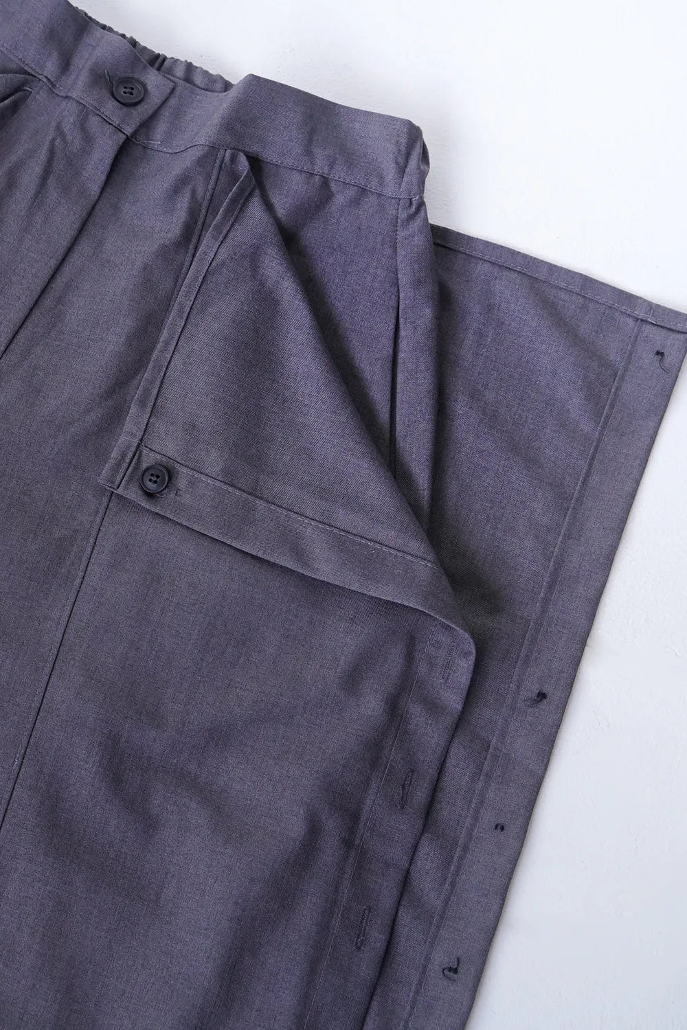 ボタンアレンジハーフワイドパンツ