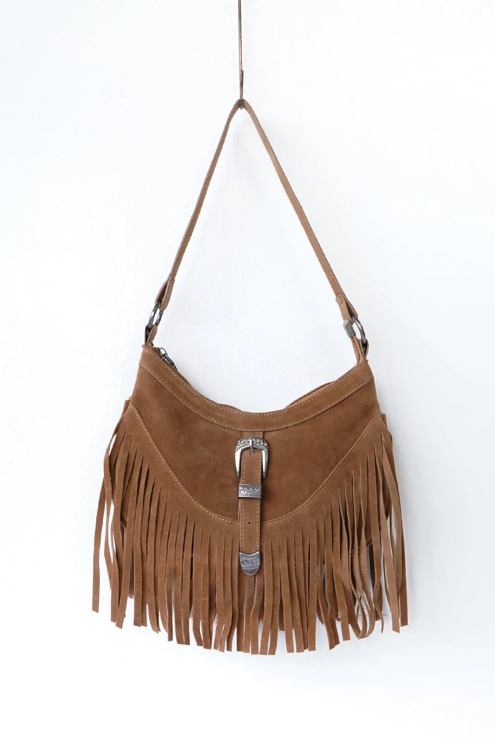 スエードタッセルフリンジバッグ