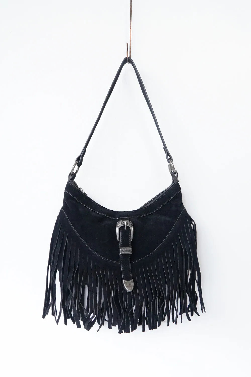 スエードタッセルフリンジバッグ