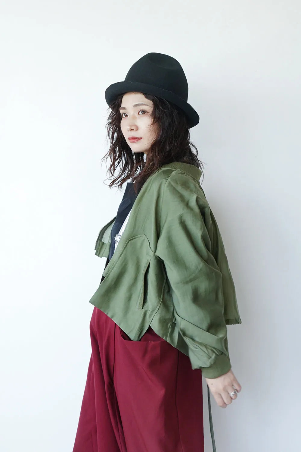 段違いビッグポケットシアーブルゾン