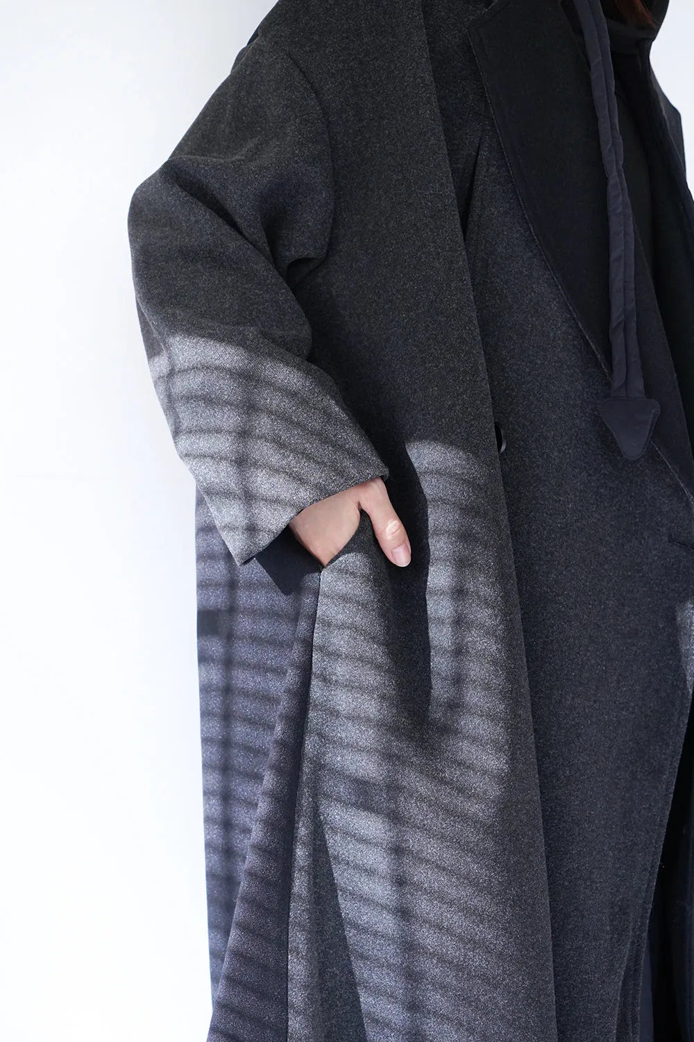 バイカラーテーラードコート