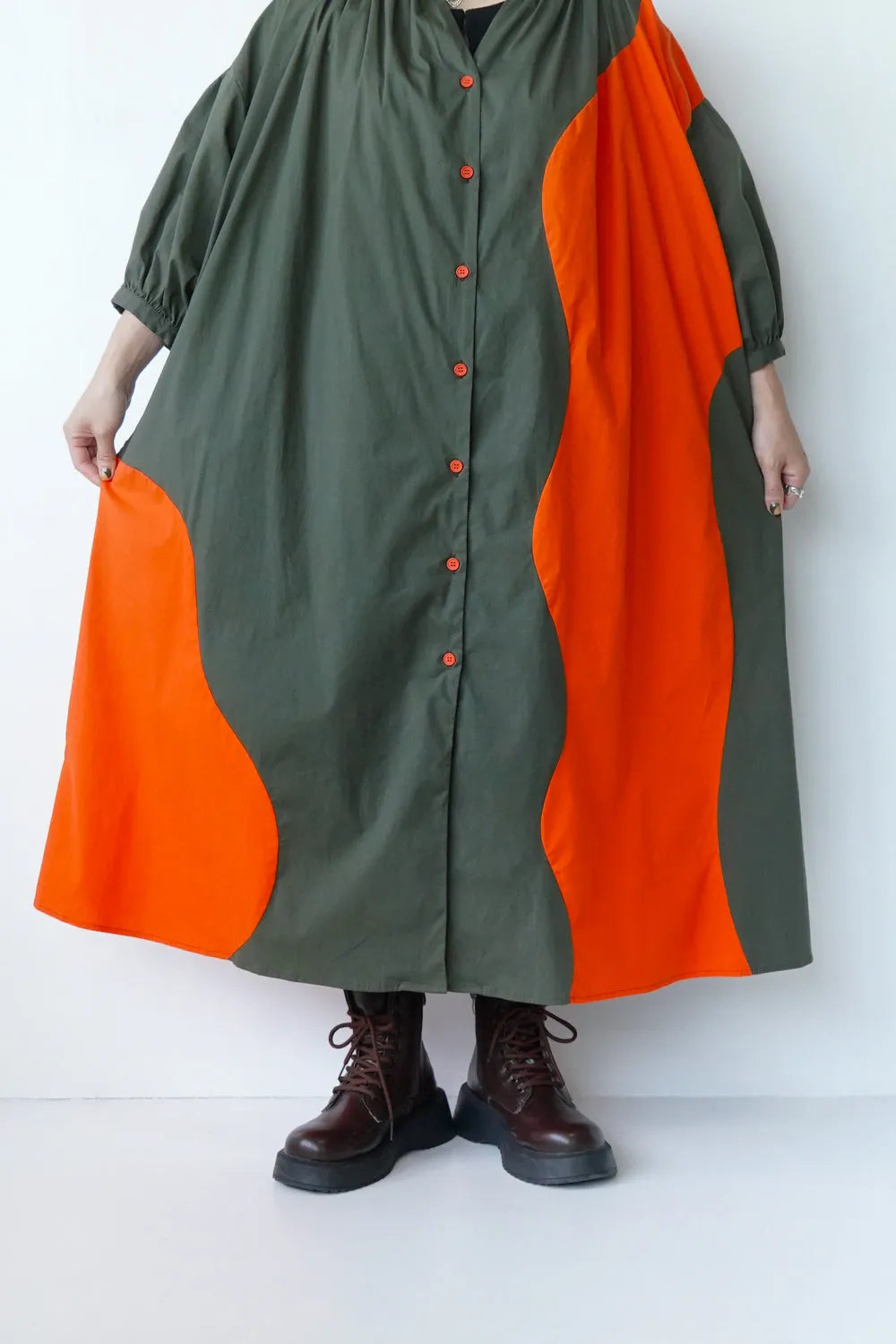 【LILA n' citta】配色ワンピース