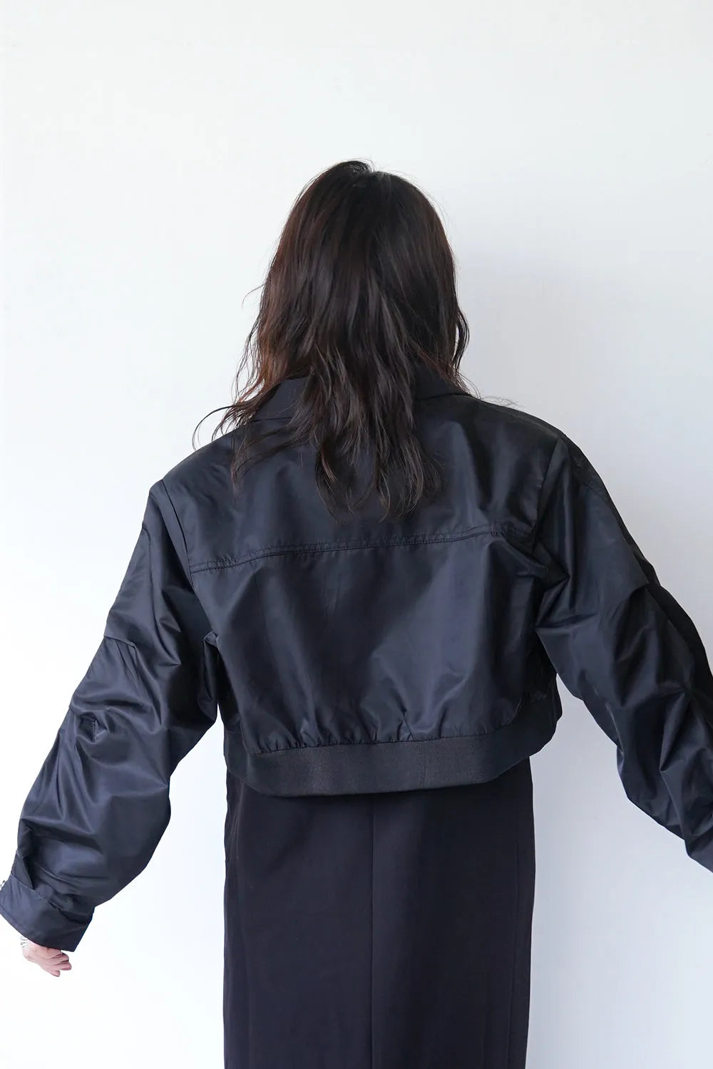 【MICALLE MICALLE】異素材ショートテーラードジャケット