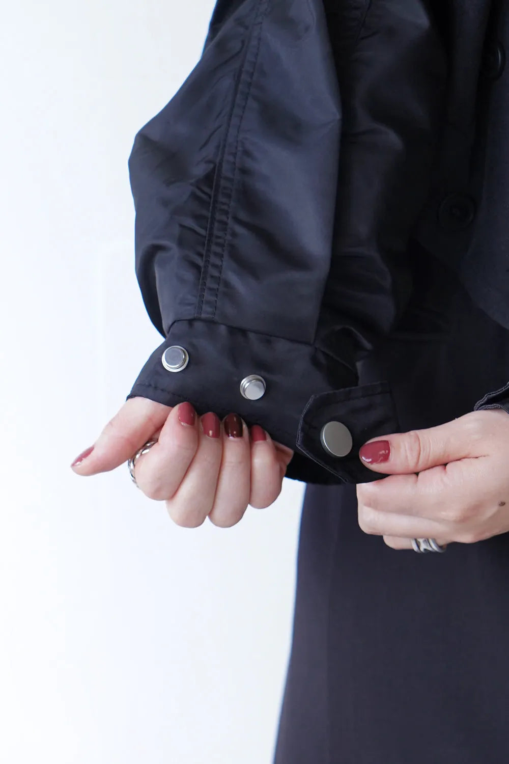 【MICALLE MICALLE】異素材ショートテーラードジャケット