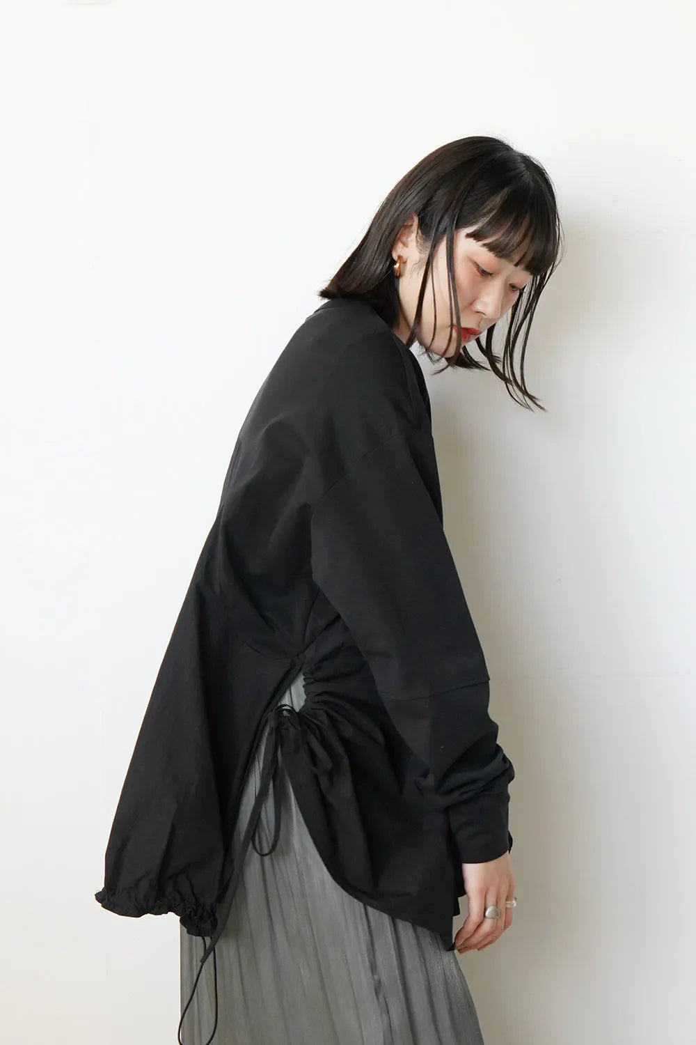 【MICALLE MICALLE】サイドドロストTシャツ