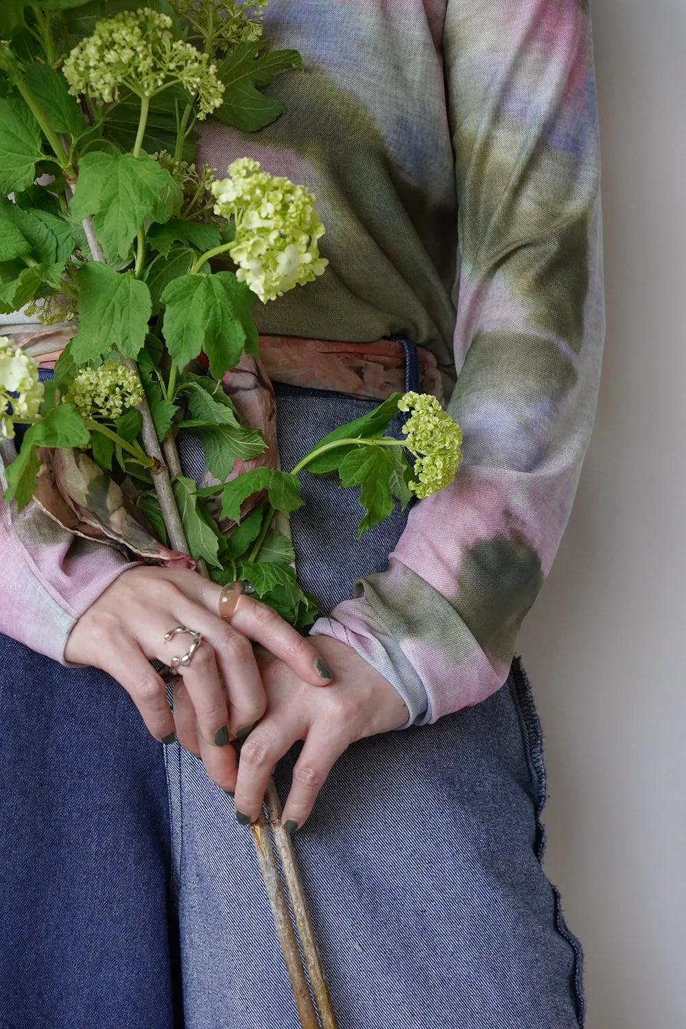 シアーカットソー(タイダイ柄/花柄)