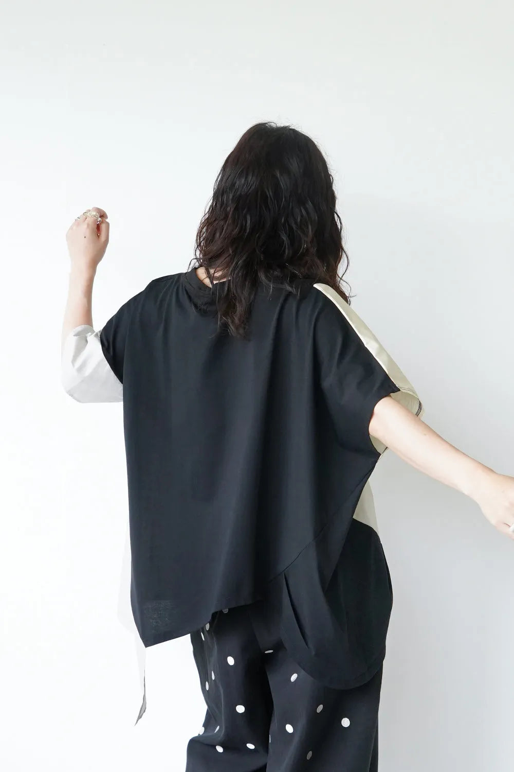 【MICALLE MICALLE】3配色ワイドカットソー