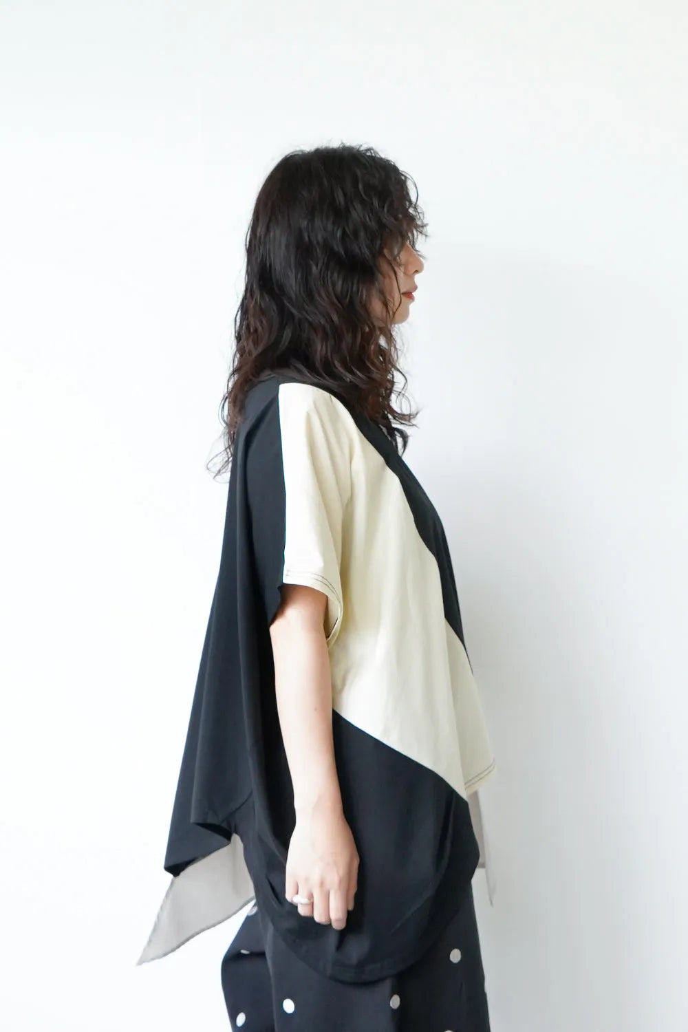 【MICALLE MICALLE】3配色ワイドカットソー