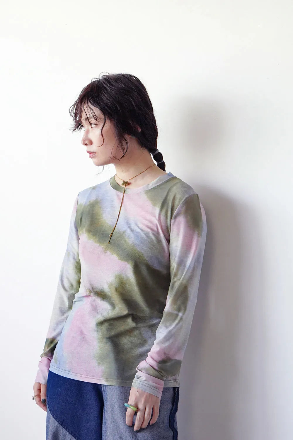 シアーカットソー(タイダイ柄/花柄)