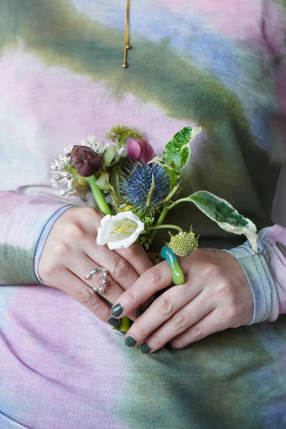 シアーカットソー(タイダイ柄/花柄)