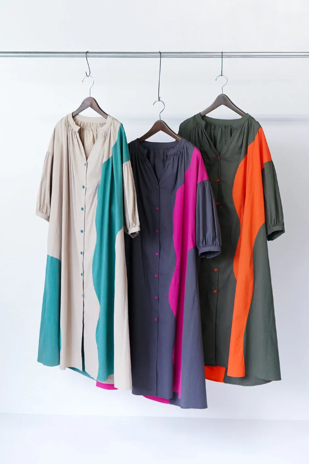 【LILA n' citta】配色ワンピース