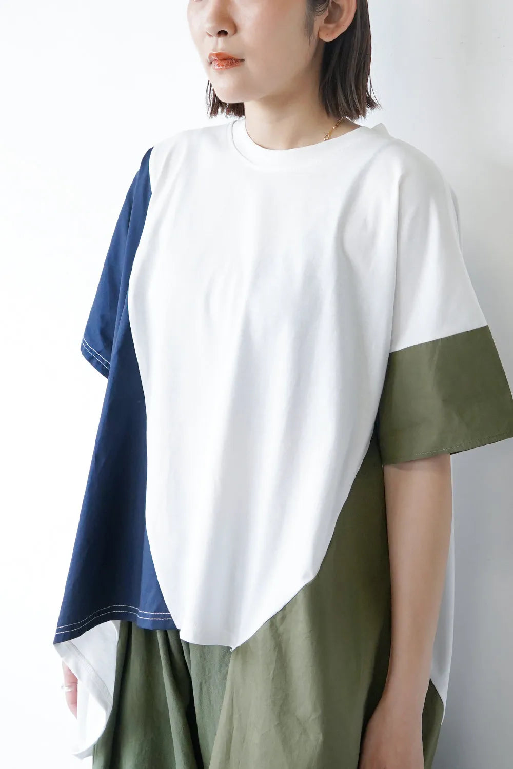 【MICALLE MICALLE】3配色ワイドカットソー