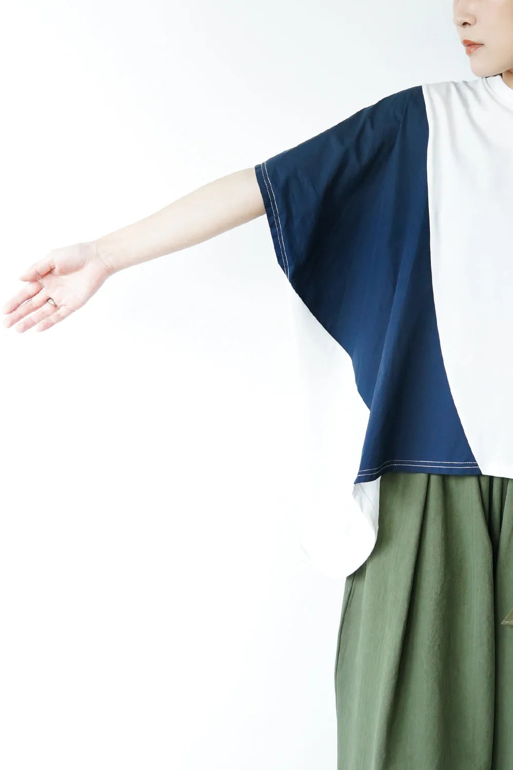 【MICALLE MICALLE】3配色ワイドカットソー