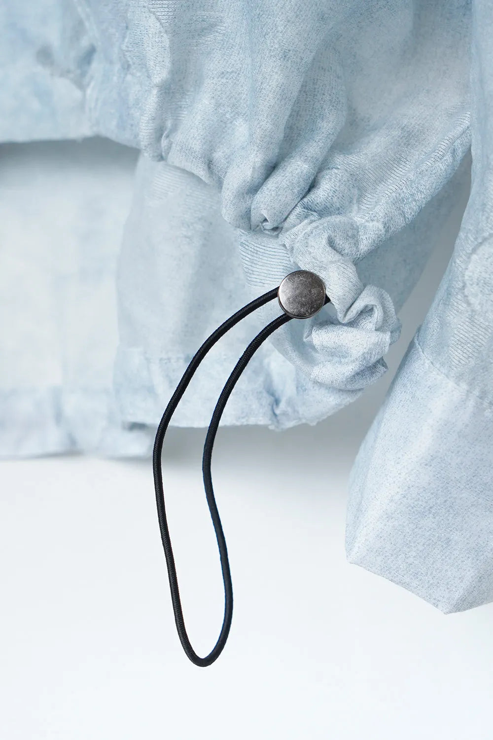 【MICALLE MICALLE】ドット織裾ドロストドルマンシャツ