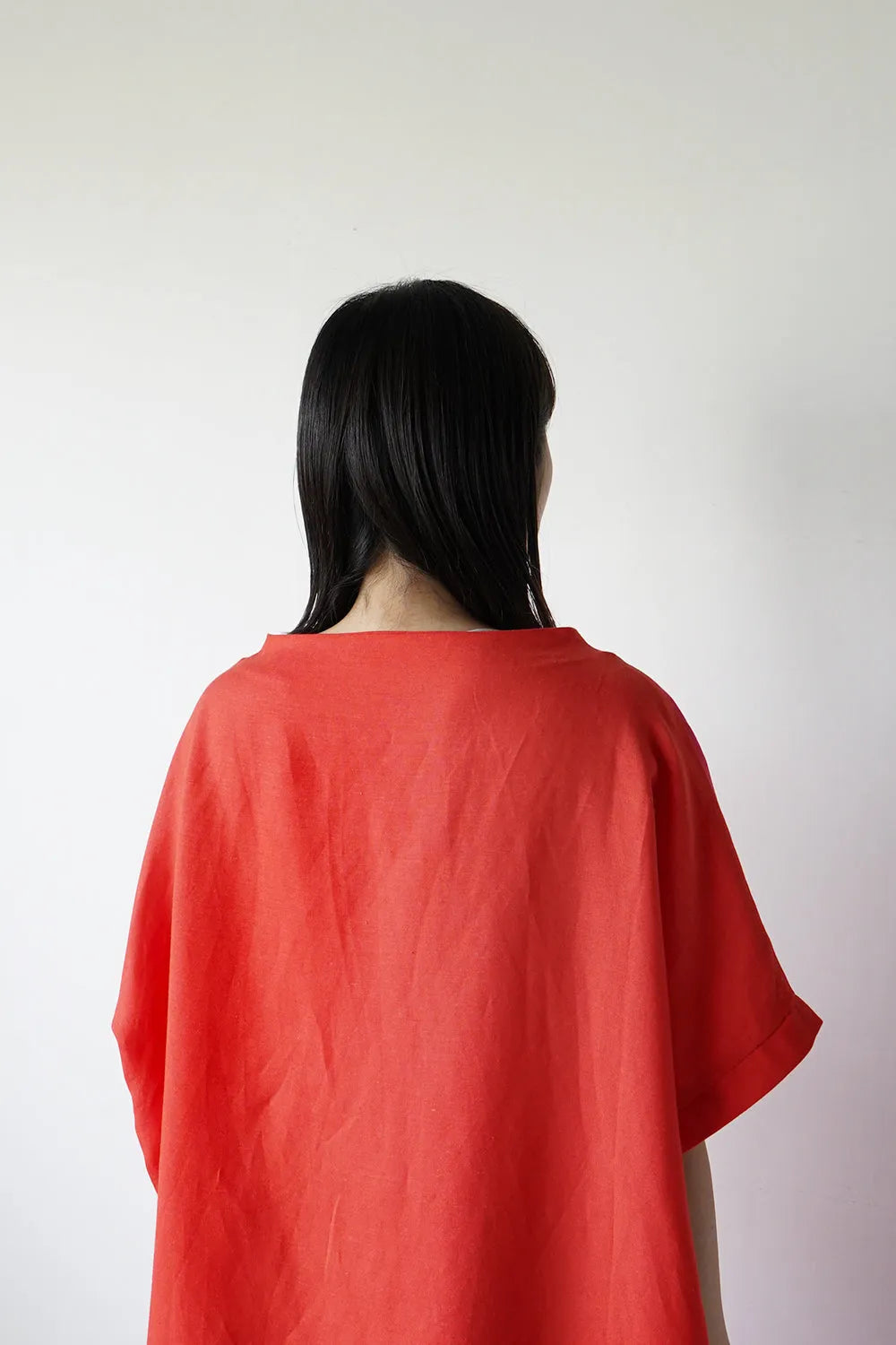 【LILA n’ citta】リネンレーヨンバイカラーワンピース