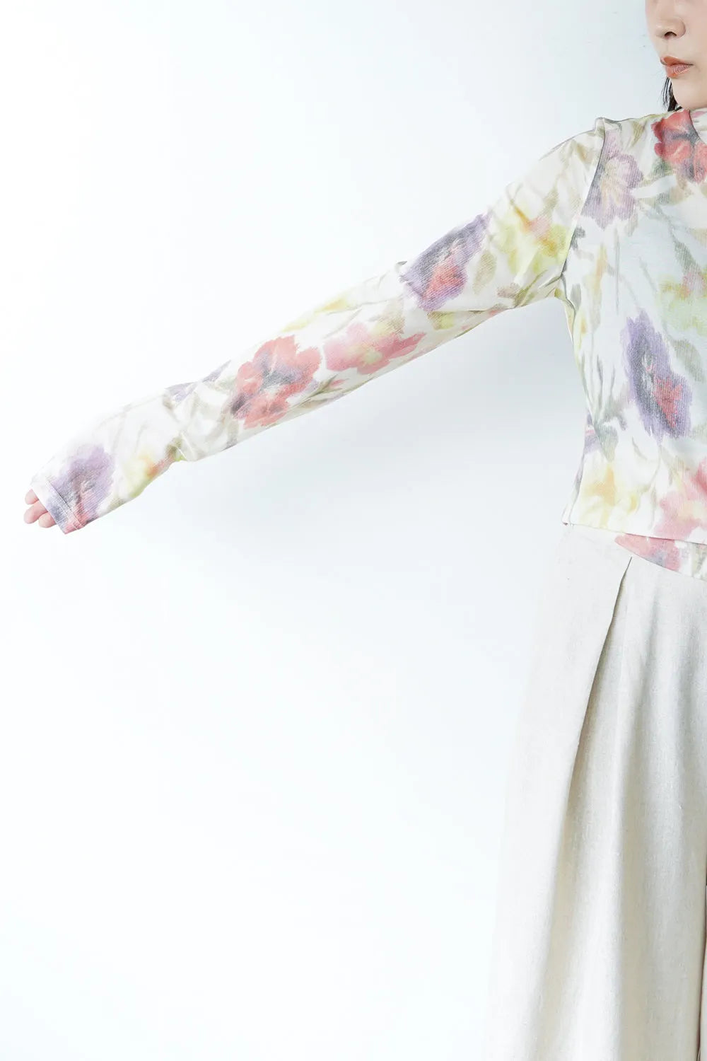 シアーカットソー(タイダイ柄/花柄)