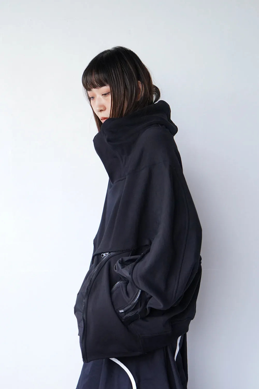 アレンジジップ変形パーカ