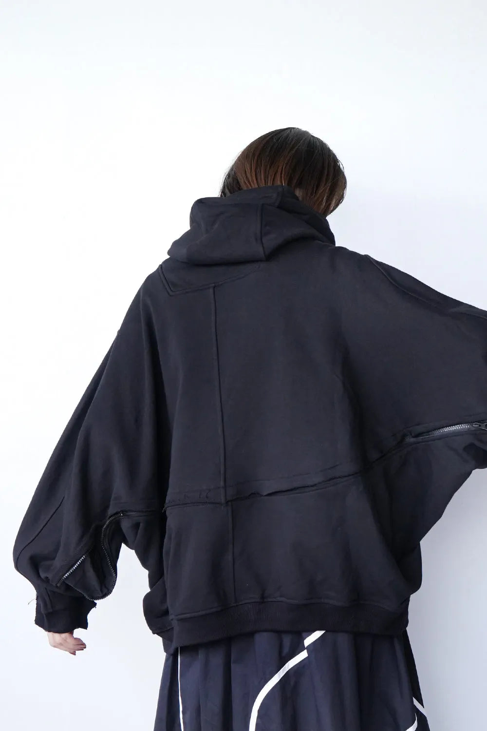 アレンジジップ変形パーカ