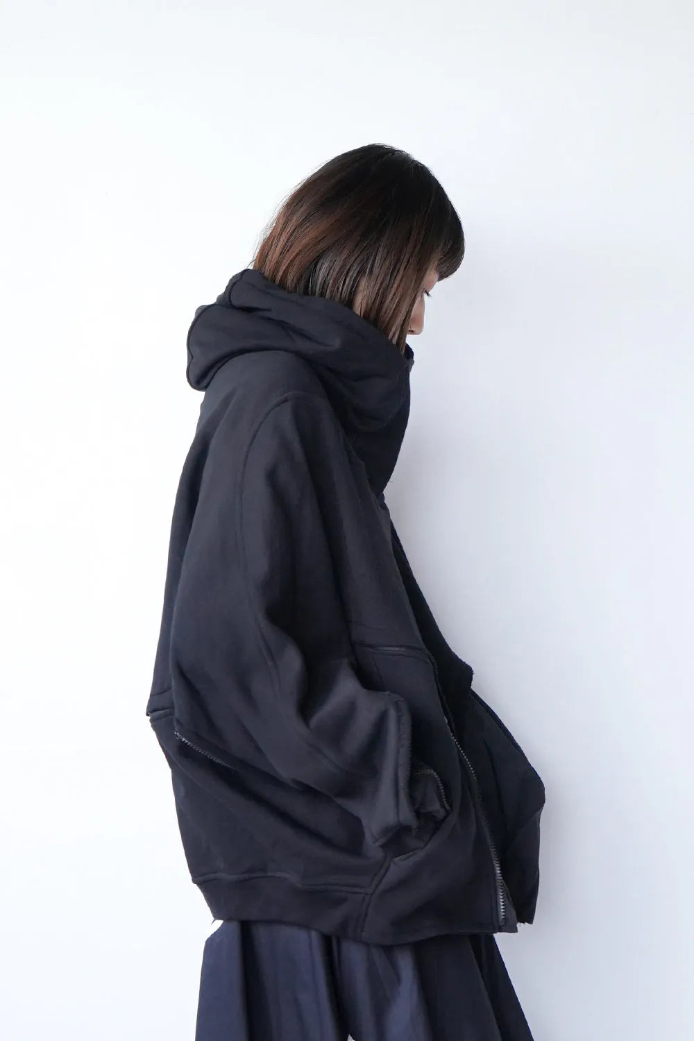 アレンジジップ変形パーカ